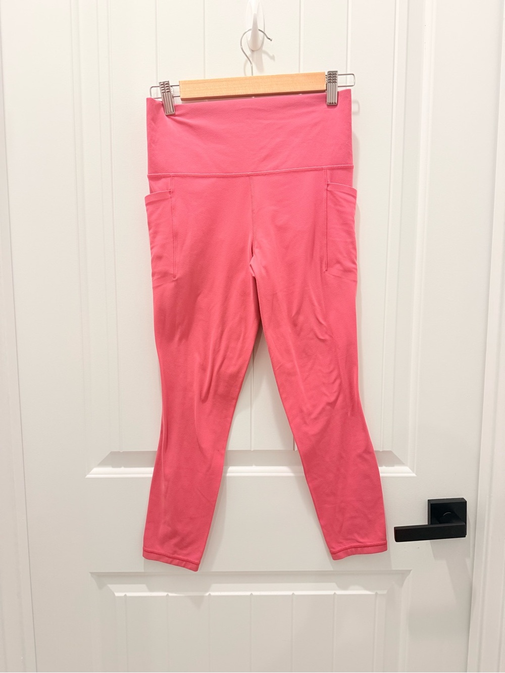 Athleta Coral Pink Women’s High-Waist Leggings with Side Pockets